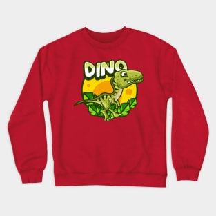 Cute Green Dino Crewneck Sweatshirt